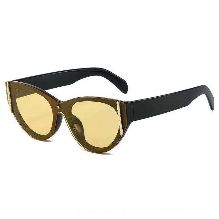 Wholesale Retro cat eye sunglasses with a high-end feel, internet celebrity personality, UV resistant sunglasses