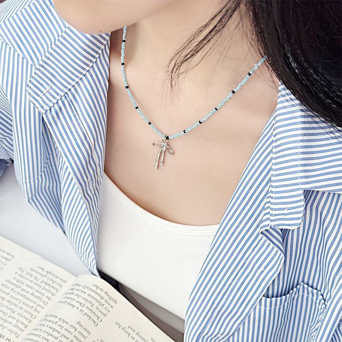 Wholesale A niche bow pearl necklace necklace necklace