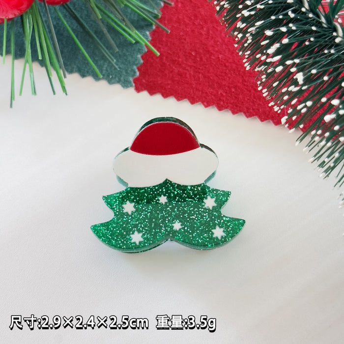Wholesale Christmas small hairpin gingerbread man Christmas tree snowman small clip cute  hairpin holiday hair accessories