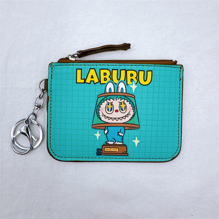 Wholesale 3pcs Cartoon forest elf card holder coin purse integrated with keychain pendant small elf card holder coin purse loose wallet