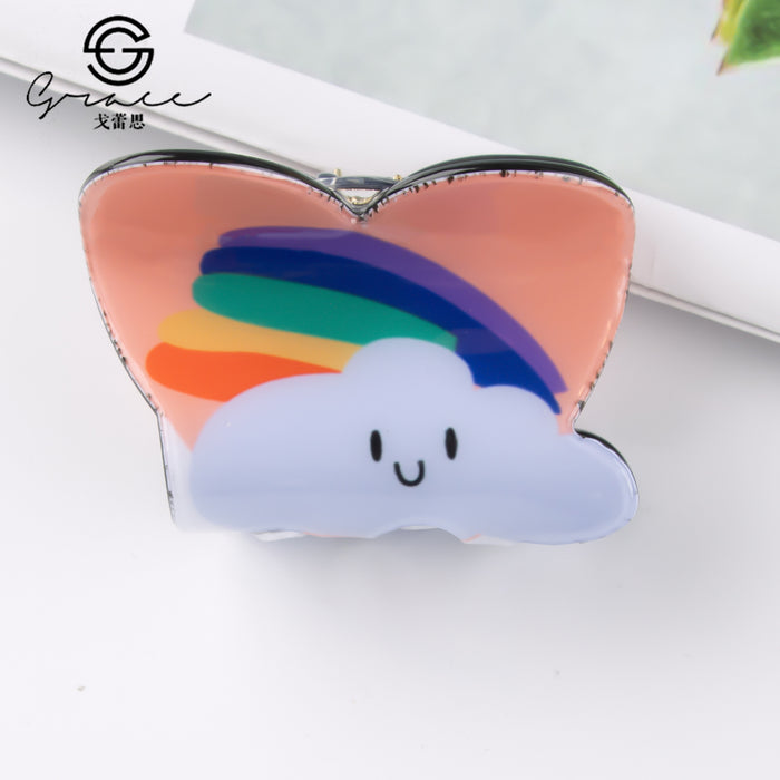 Wholesale hairpin pvc  hair clip cartoon animal hair clip back head headdress