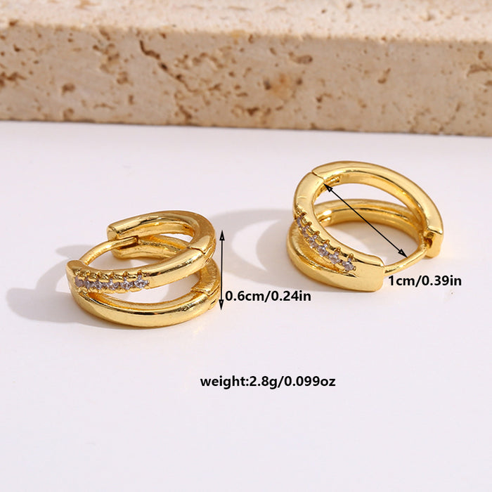 Wholesale Silver Needle Creative Diamond Earrings Simple Earrings High End