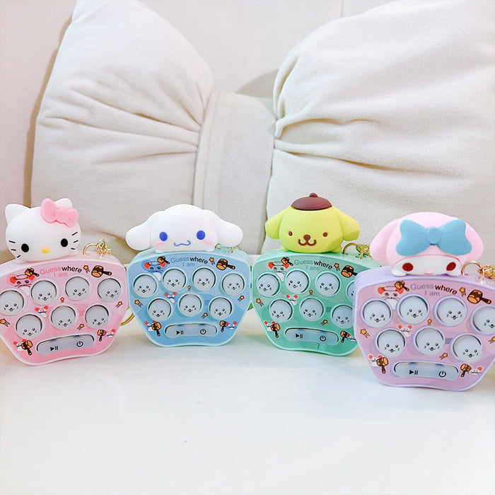 Wholesale Mini Handheld Hamster Toy Game Machine Keychain Cute Cartoon Function Gift