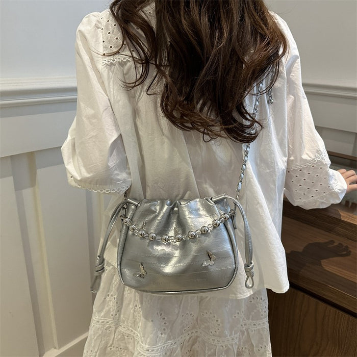 Wholesale Butterfly Pleated Drawstring Shoulder Bag JDC-SD-GeC017