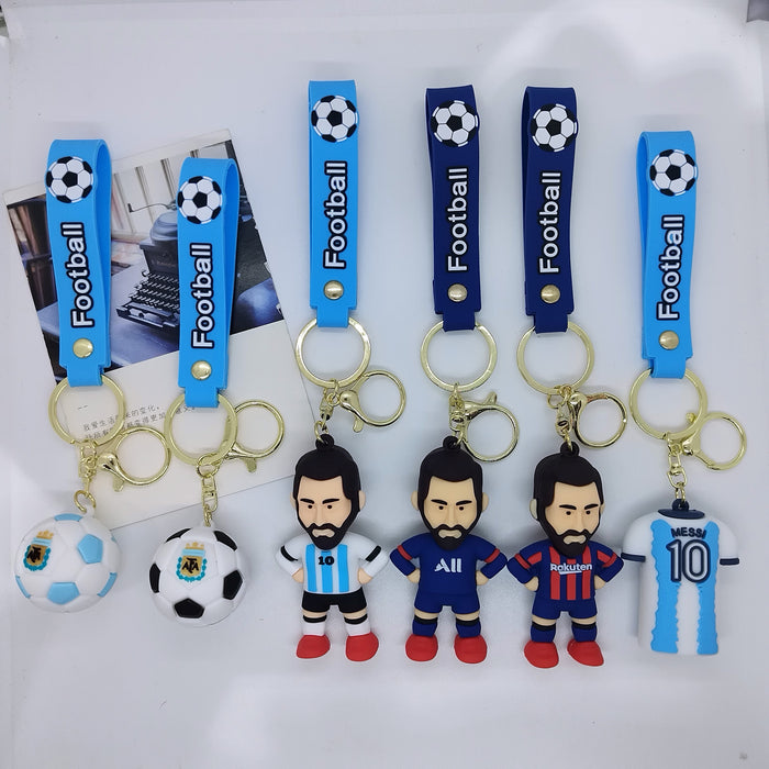 Wholesale cartoon character Messi key chain pendant bag car key chain accessories gift