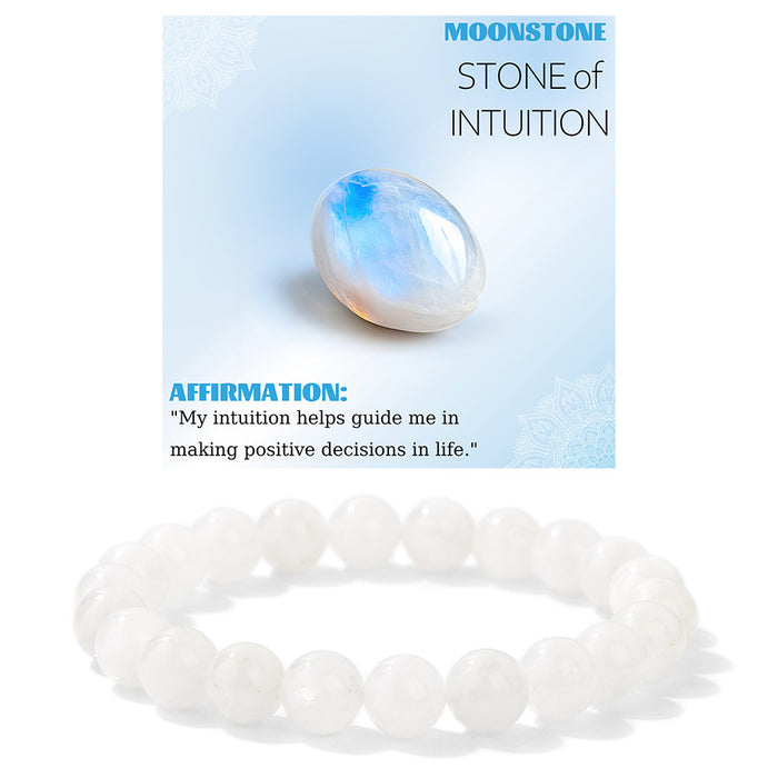 Wholesale 8mm stone bead bracelet with elastic cord a new design for couples