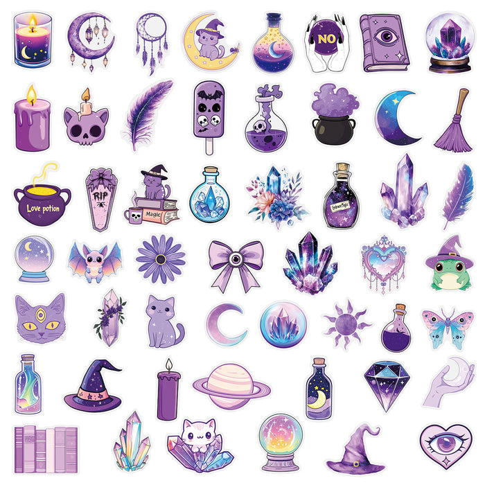 Wholesale 50 Transparent Laser Creative Stickers,  Personalized Ledger Decorations