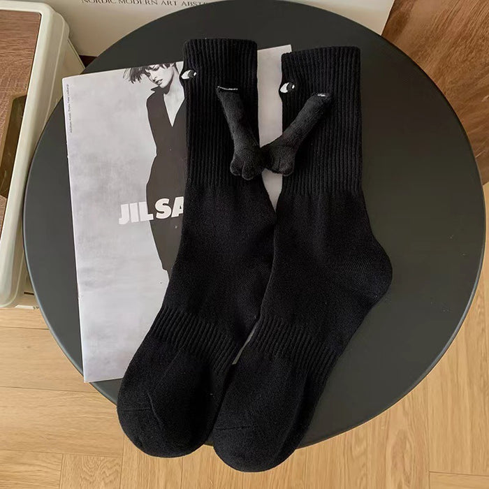 Wholesale Red magnetic Christmas hand socks female couple new year long cotton socks gift socks