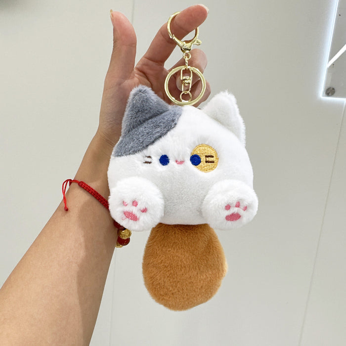 Wholesale Plush Cartoon Cat Plush Toy Keychain JDC-KC-YuKun005