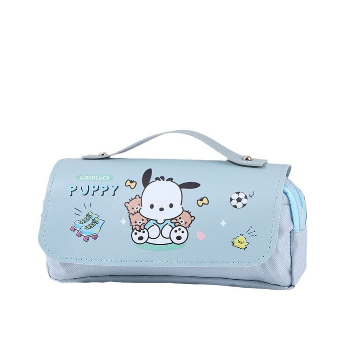 Wholesale Cartoon Puppy Stress-Relief Double-Layer Pencil Case