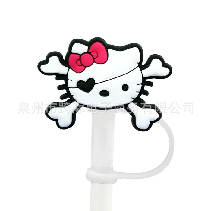 Wholesale 10pcs Silicone Cartoon Straw Cover JDC-SCR-KuaJ008