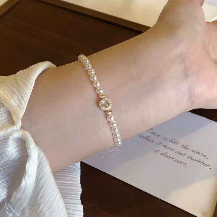 Wholesale Pearl sterling silver bracelet for women, light luxury, niche, high-end feel bracelet