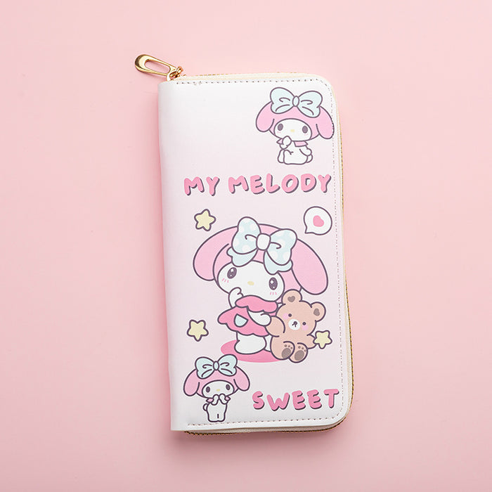 Wholesale Cute cartoon print long zippered Wallet