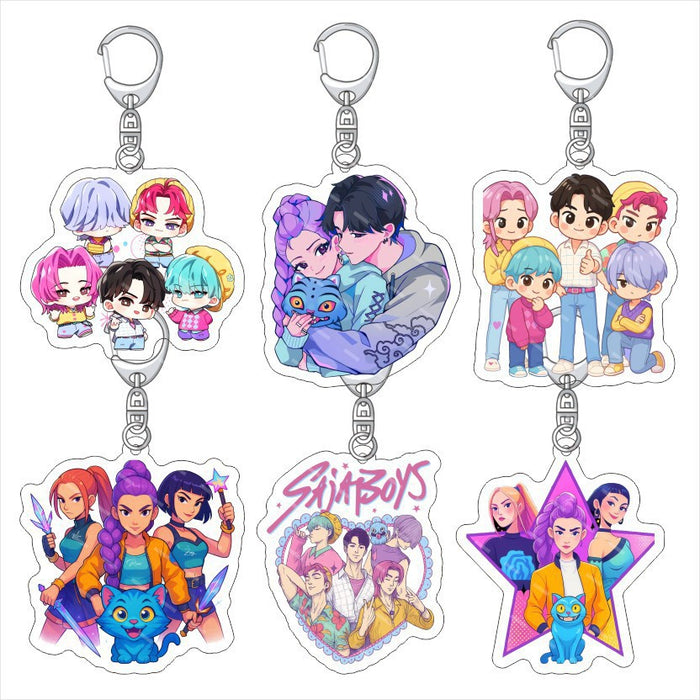 Wholesale 10pcs/set K-POP anime merchandise acrylic keychains and pendants