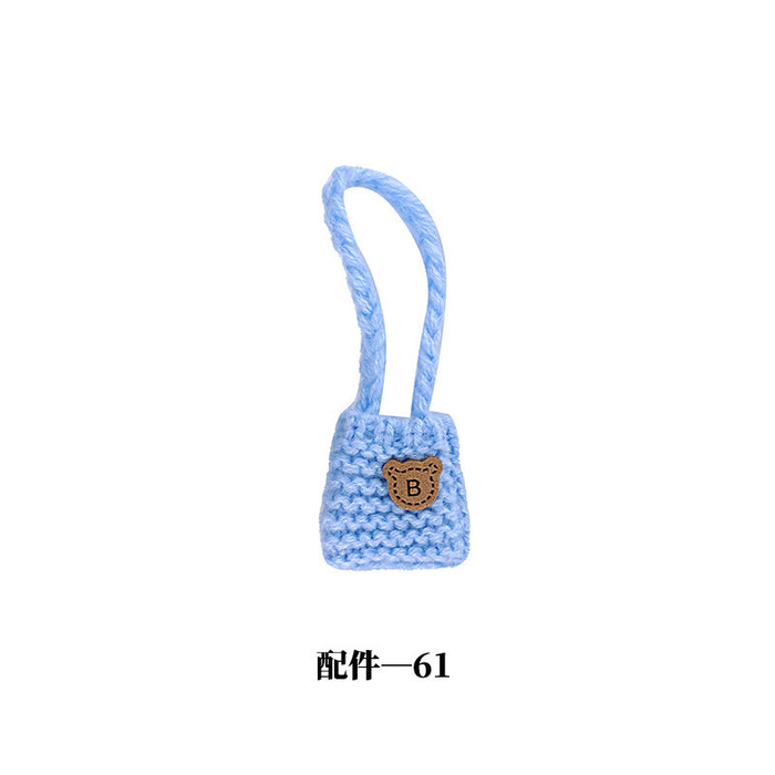 Wholesale Clothes Plush Pendant  Embroidered Heart Stripesd Baby Clothes Hat Small Bag Accessories