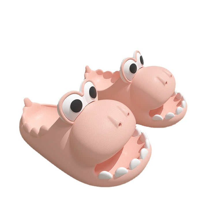 Wholesale  cartoon dinosaur slippers ladies indoor home thick bottom anti-slip slippers