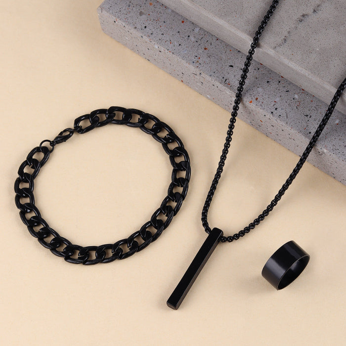 Wholesale Cross necklace, ring, bracelet, new three piece set with accessories