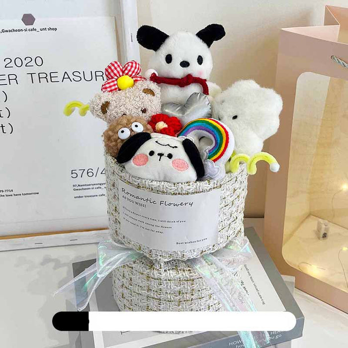 Wholesale Decorations Cute plush doll bouquet for Christmas.