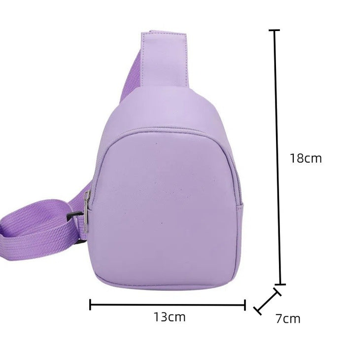 Wholesale Cute candy-colored PU leather shoulder bag suitable for both boys and girls