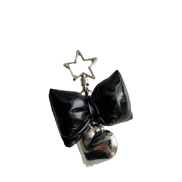 Wholesale  silver Love Five-pointed Star  Leather Bow Bag Pendant