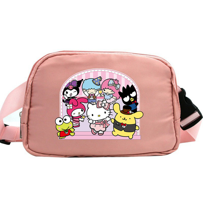 Wholesale Cat Cartoon Waterproof Sports Chest Bag  Versatile Crossbody Bag for Running with Phone Shoulder Bags