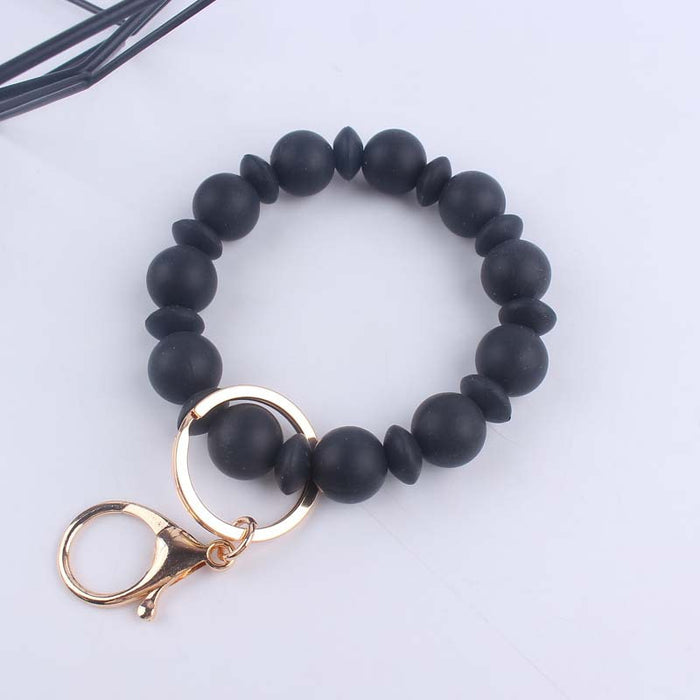 Wholesale silicone beads spacer beads bracelet beaded wrist keychain pendant