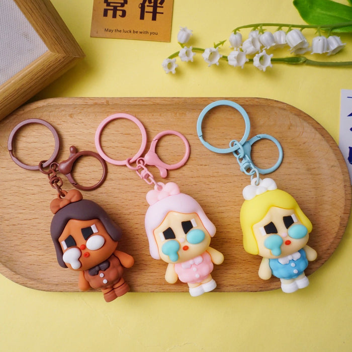 Wholesale Cute cartoon keychains made of PVC material.