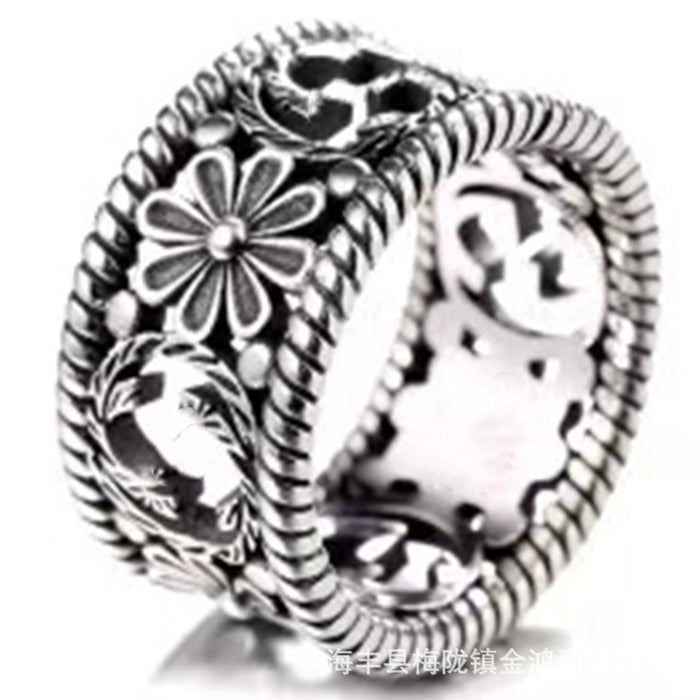 Wholesale Sterling Silver Rings Vintage Couple Rings JDC-RS-JHL001