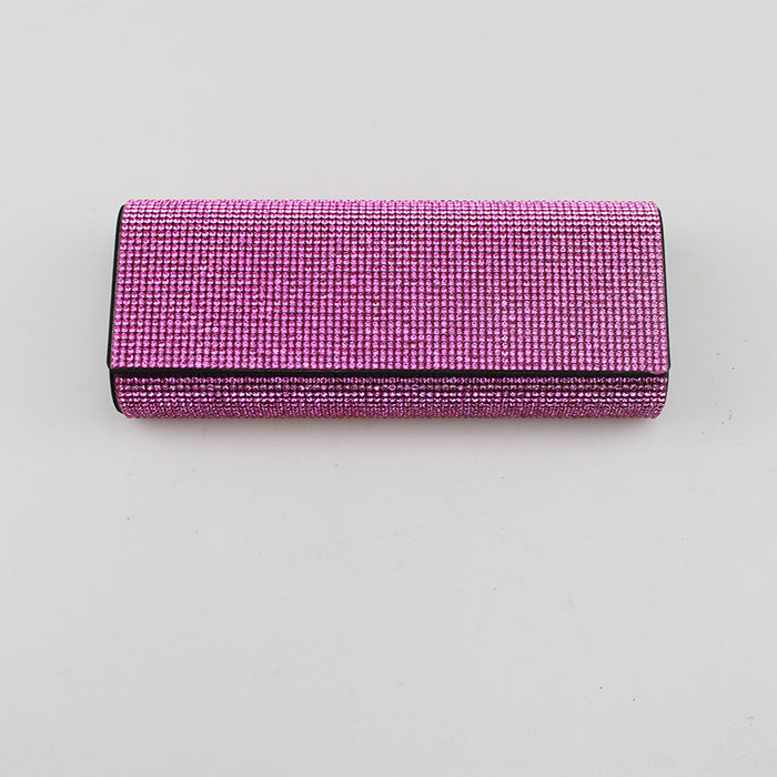 Wholesale Rhinestone Studded Black Eyeglasses Case Decorative Glasses Holder For Everyday Use Gift