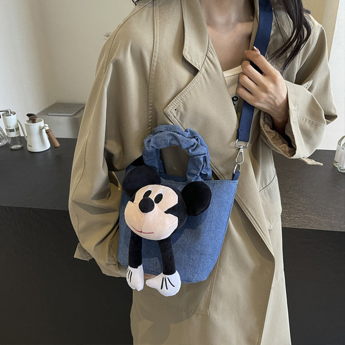 Wholesale Denim bag, new bucket handbag, cute doll, playful parent-child crossbody bag