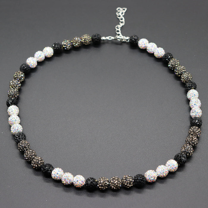 Wholesale Baseball necklace hip hop colorful diamond ball jewelry necklace