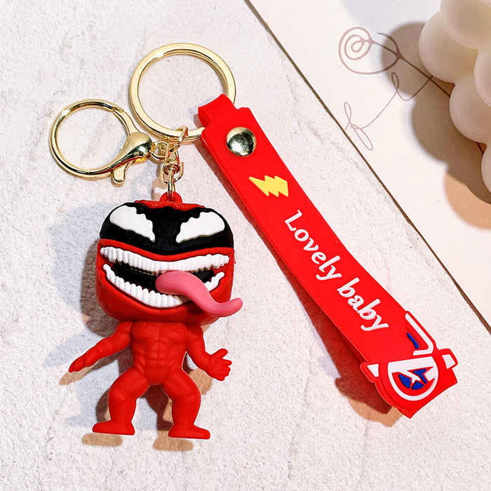 Wholesale Silicone Cartoon Doll Keychain JDC-KC-Qiwei024