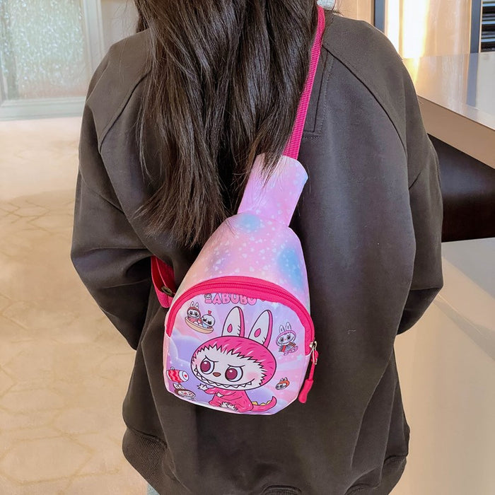 Wholesale Children' s chest bag mobile phone bag cartoon coin wallet nylon one-shoulder crossbody backpack