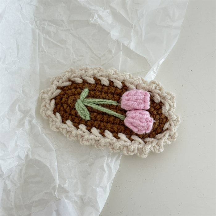 Wholesale Crochet Handmade Embroidered Cute Hair Clips