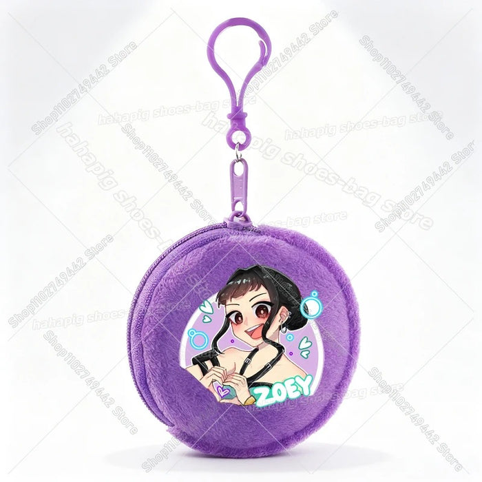 Wholesale Casual Kpop Style Cartoon Coin Purse For Girls Polyester Zipper Wallet Everyday Fashion Accessory Resale Gift