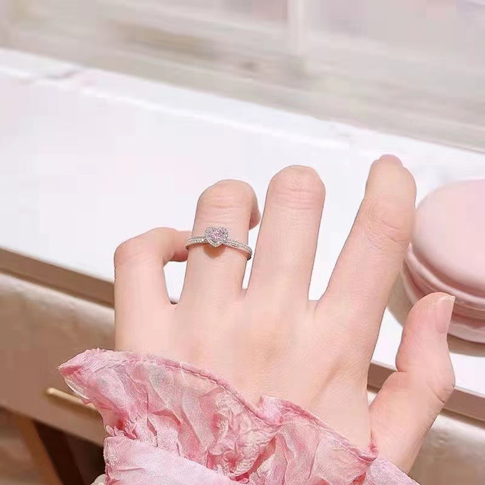 Wholesale Love pink diamond ring, niche women's accessory