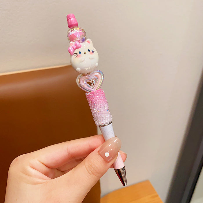 Wholesale Rhinestone Black Neutral Pen Cartoon Ballpoint Pen