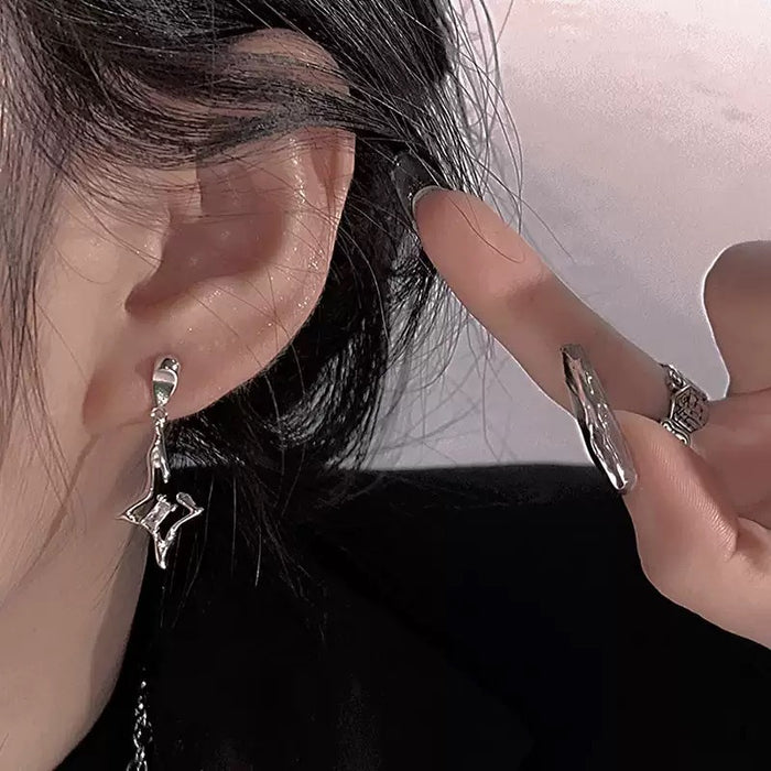 Wholesale Personalized sparkling diamond hollow earrings