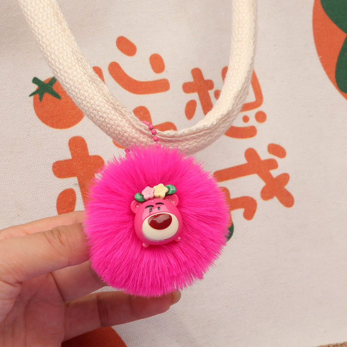 Wholesale Plush Bear Pom Pom Keychain Pendant Fashion Bag Charm For Gift
