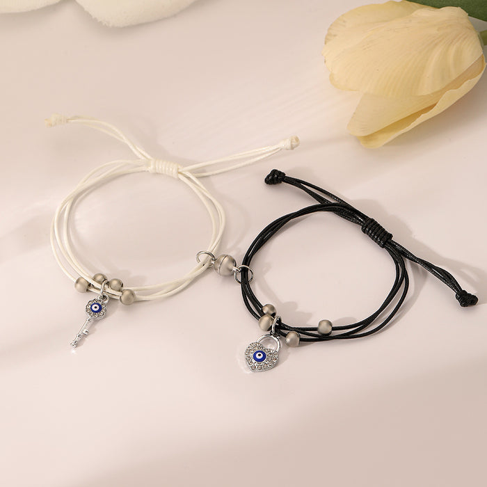 Wholesale Fashionable new versatile personalized cross hand woven rope bracelet set