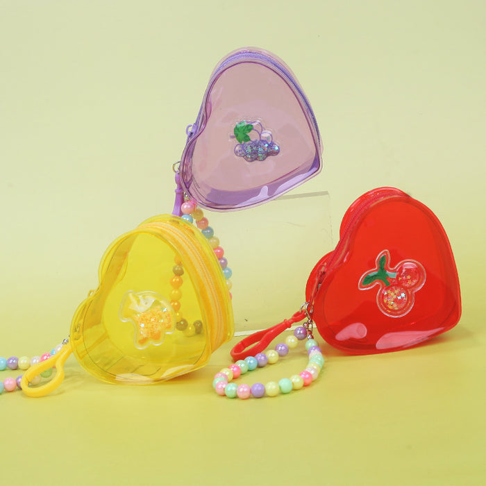 Wholesale Trendy Transparent PVC Jelly Coin Purse In Banana Color Portable Small Storage Pouch With Keychain Cute Everyday Bag Charm For Resale