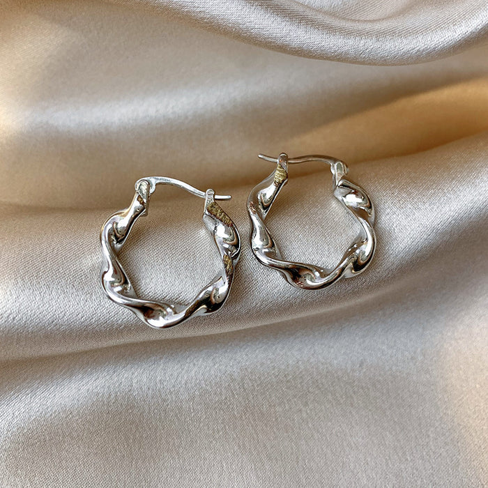 Wholesale Irregular personality, metallic feeling, earrings, cool temperament, earrings, street photography, high-end feeling, fashionable earrings, women's accessories