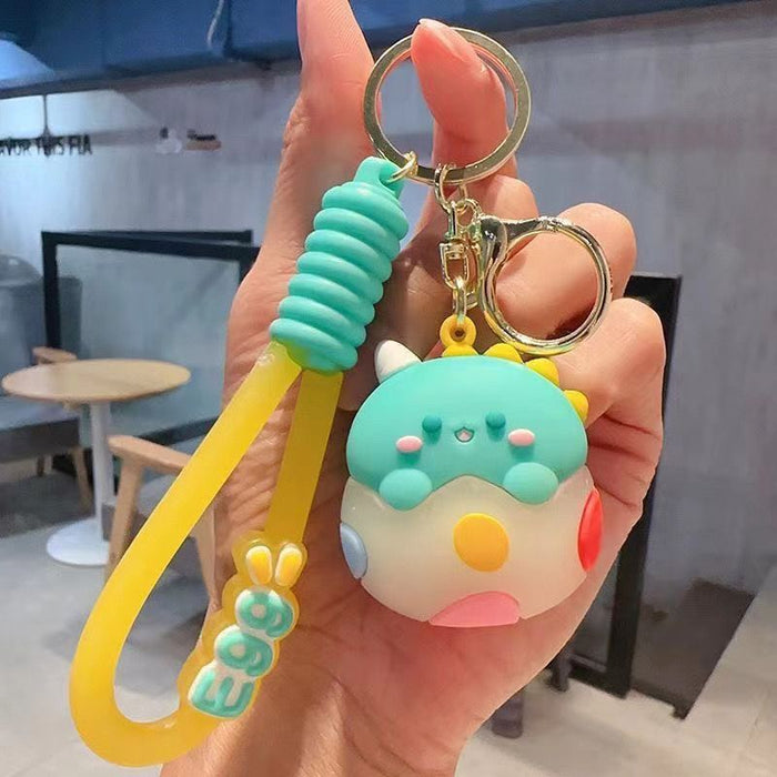 Wholesale Luminous Eggshell Small Animal Doll Resin Keychain JDC-KC-XingLao005