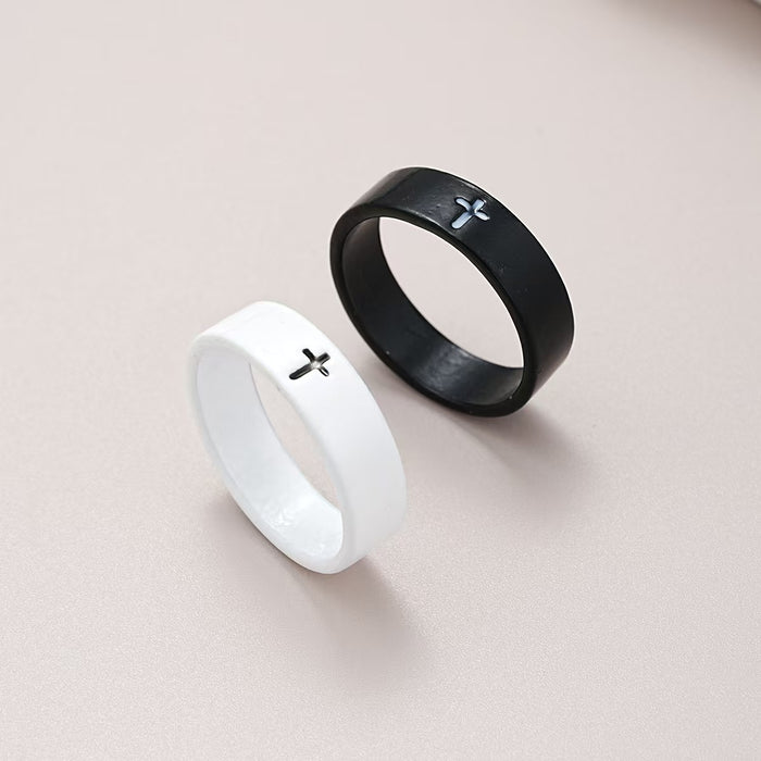 Wholesale New Creative Simple and Cute Love Ring 2-piece Set