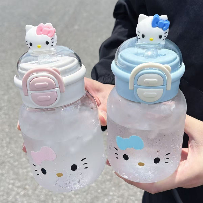 Wholesale Fashion Cute Double Spout Plastic Cup Portable Dorm Drinkware For Girls