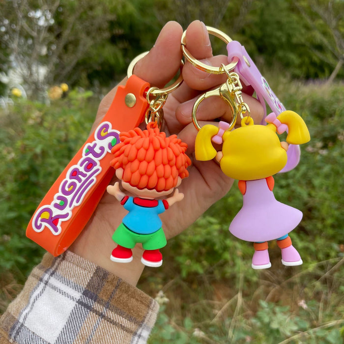 Wholesale Small soldier keychain, 3D cartoon character keychain, cute and mischievous bag pendant