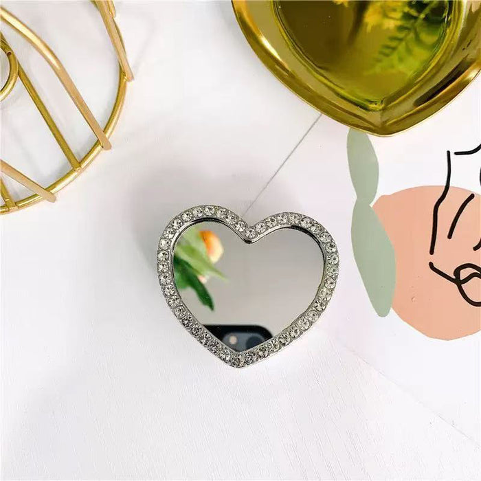 Wholesale Cat Claw Phone Stand with Glass Heart Mirror