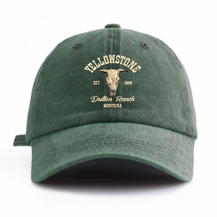 Wholesale Chic Western Ranch Print Baseball Cap Adjustable Curved Brim Sun Hat For Resale