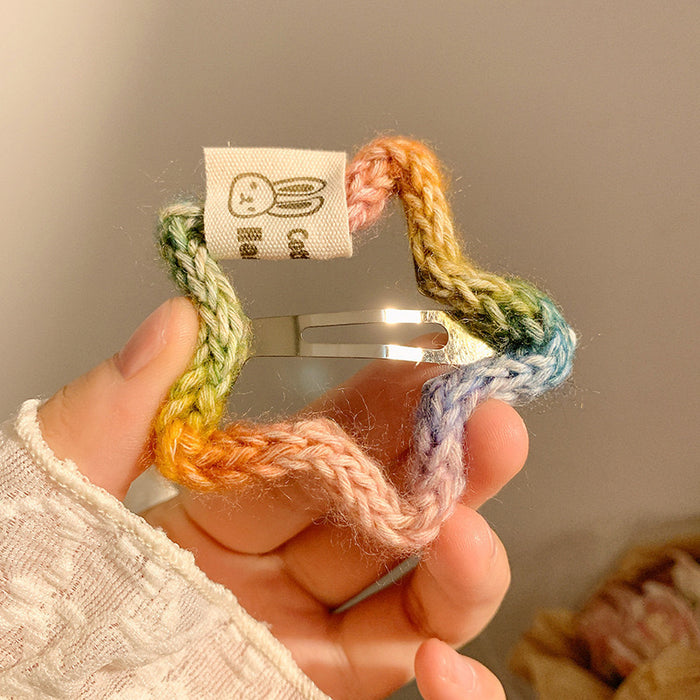 Wholesale Knitted hair clip, cute handmade hair accessory