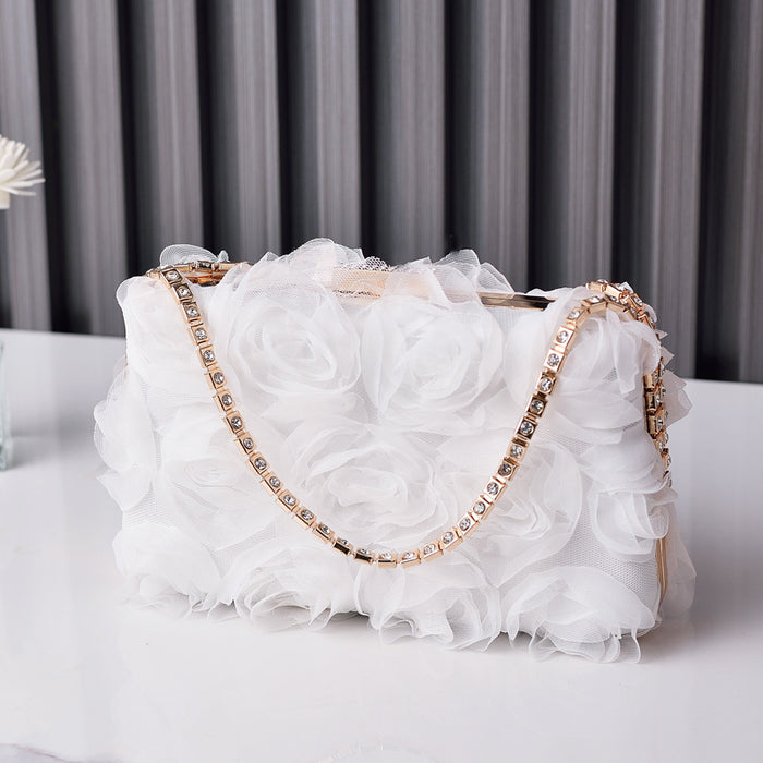 Wholesale Chiffon Flower Evening Bag Handbag JDC-HB-YiX005